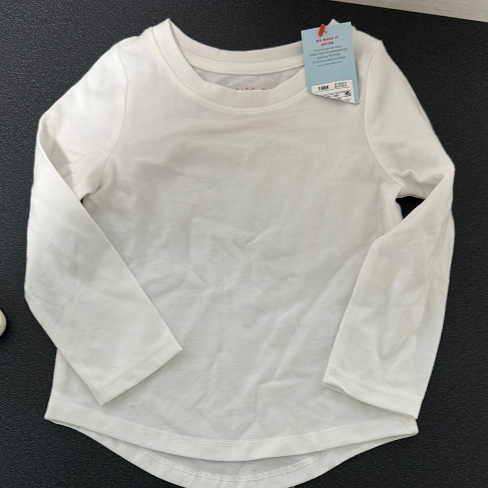 White Long Sleeve Kids Shirt